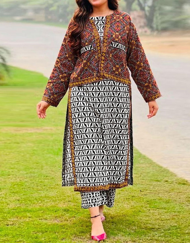 All-Over Digital Print Lawn Suit Swiss Zari Dupatta 2026