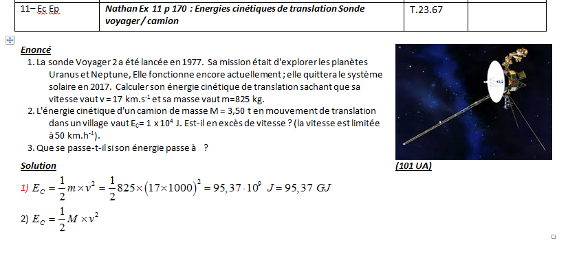 Cours énergies mécaniques