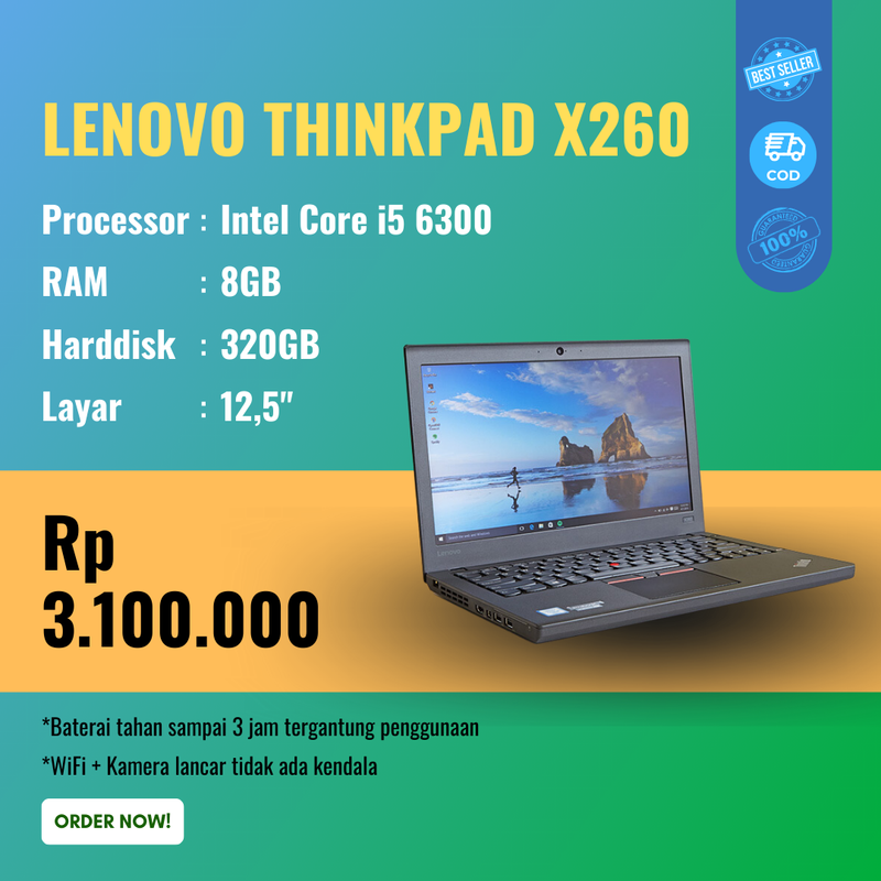 LAPTOP LENOVO THINKPAD X260 LAPTOP LENOVO THINKPAD X260