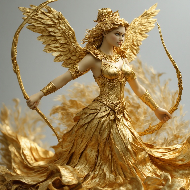 A-Gold-sculpture-of-an-Goddes-8