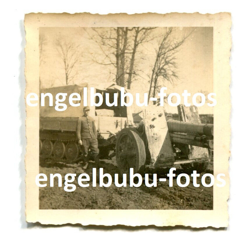 FOTO Kfz Raupenschlepper Ost RSO Winter Tarnung GESCHUTZ Mai 1944