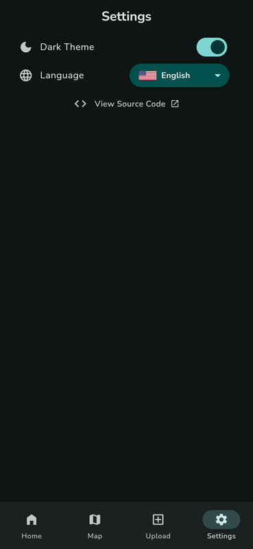 Settings Screen (Dark)