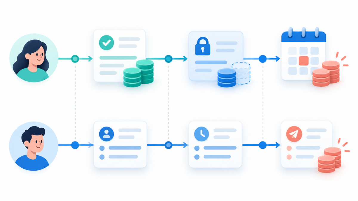Customer cash and affiliate payout move through separate review and payment timelines