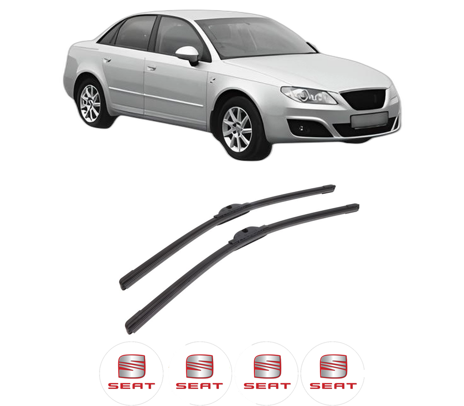 Set stergatoare auto SEAT EXEO (3R2) din 2008-2013, pentru parbriz auto, 2 bucati, Bosch Aerotwin, din cauciuc siliconat rezistent, 4 Stickere Auto SEAT