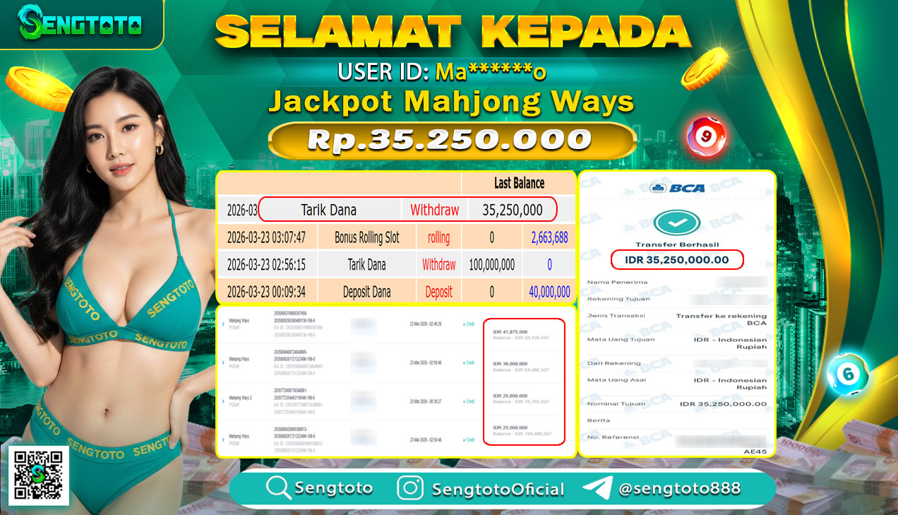 BUKTI PEMBAYARAN SLOT MAHJONG WAYS
