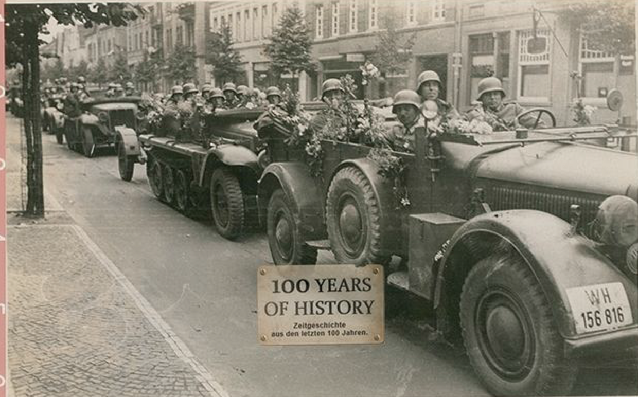 German Panzer Tank Halbkette SdKfz zurück in Mün