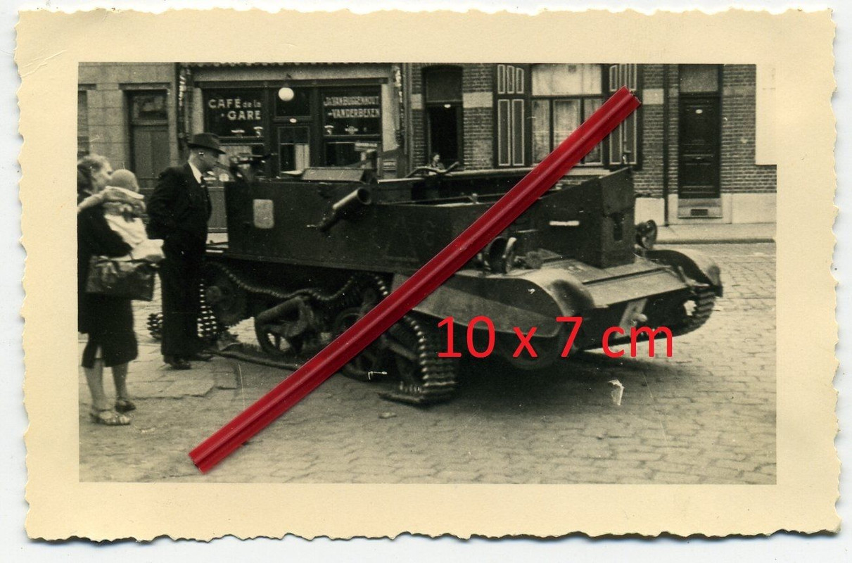 Foto Kampfraum Dünkirchen engl. Panzer Ziviliste
