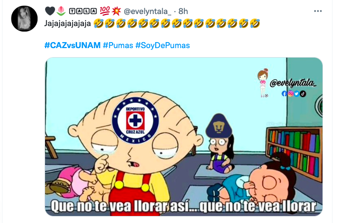 Usuarios reaccionan con memes tras la victoria de Pumas ante Cruz Azul
