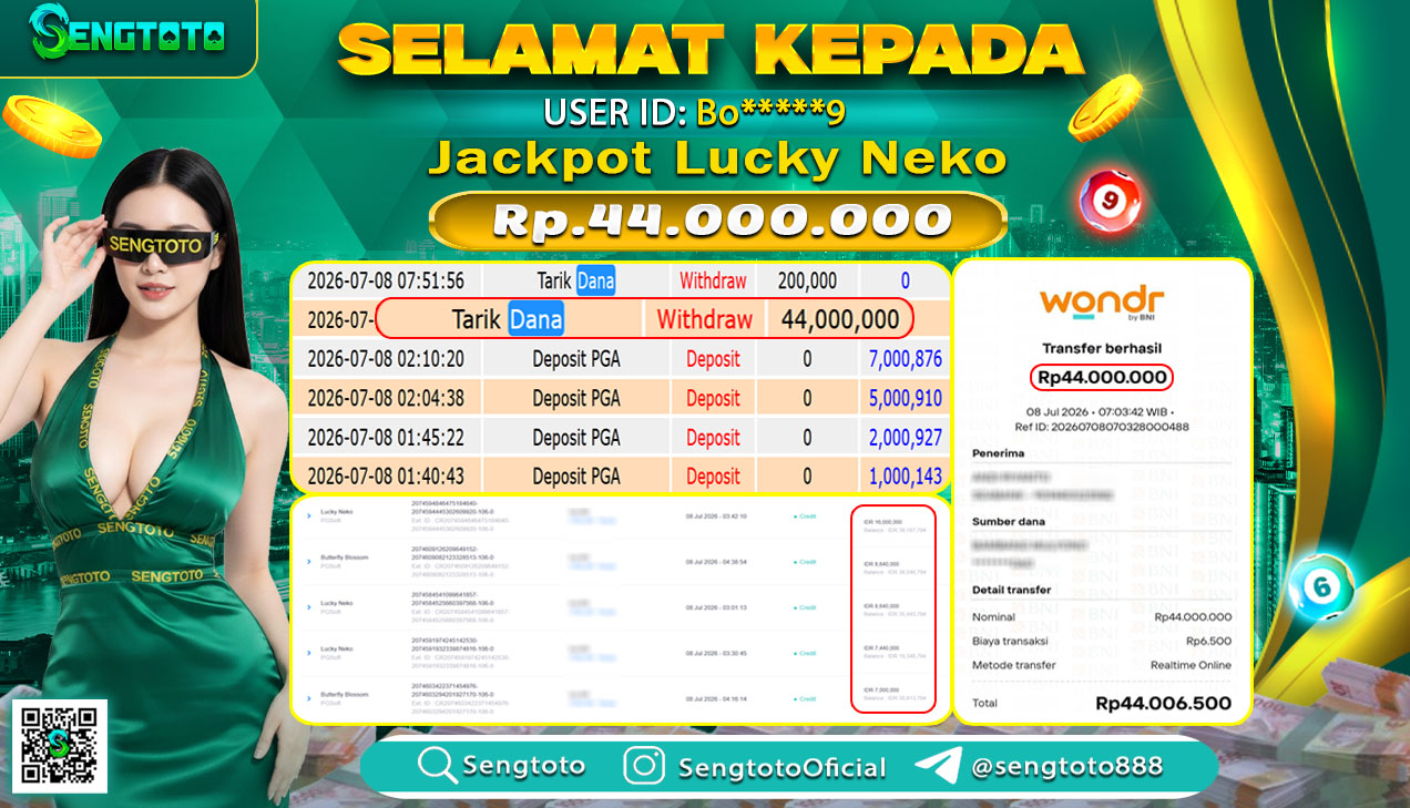 BUKTI PEMBAYARAN SLOT LUCKY NEKO