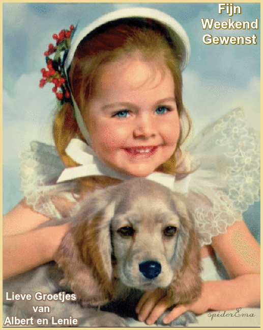 An den Beitrag angehängtes Bild: https://i.postimg.cc/pd4Tdfr4/fijn-weekend-gewenst-meisje-met-hond.gif