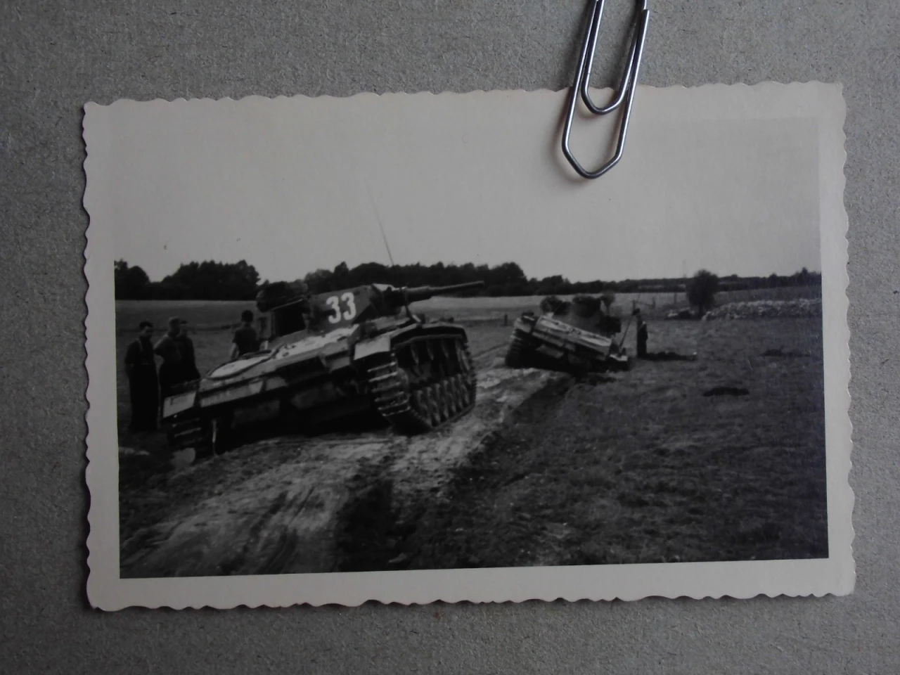 Panzer Tank Schwere Panzer Tiger Tigerpanzer Front (9 5x6) Original Foto