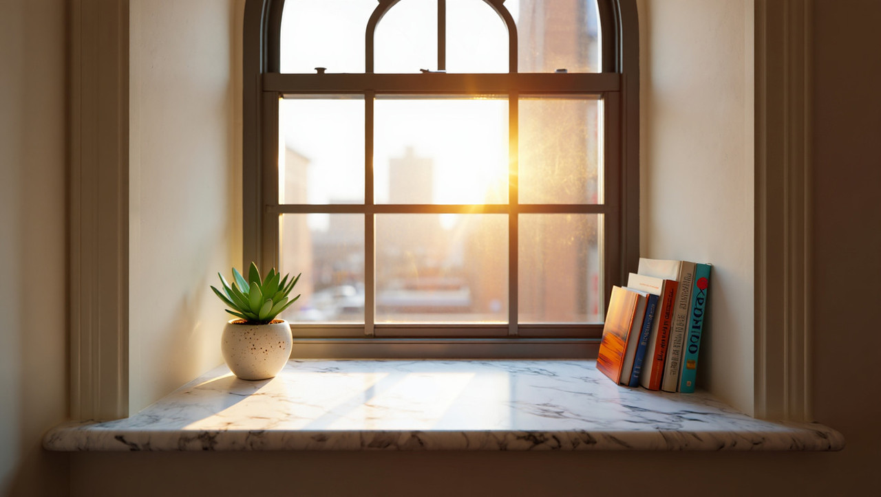 Мраморный подоконник