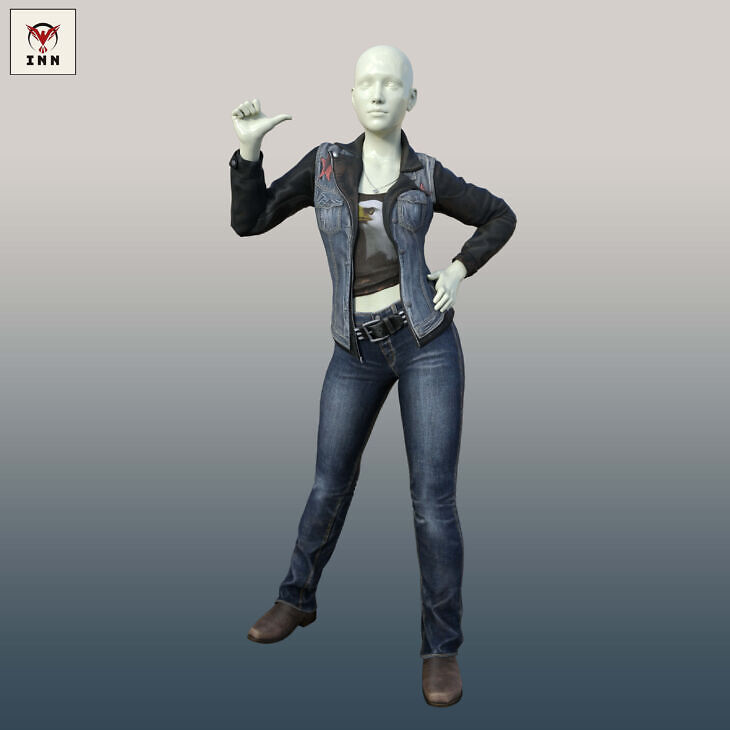 Everyday – Bikergirl Outfit for G8F & G9