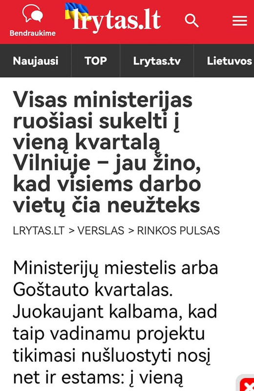 VISAS MINISTERIJAS RUOŠIASI SUKELTI Į VIENĄ KVARTALĄ