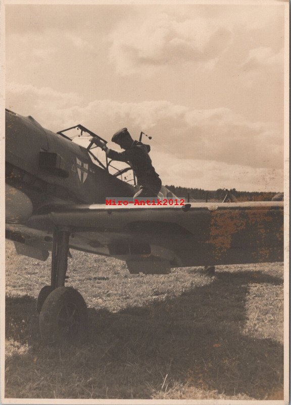 Foto, II.-JG3 -Udet- Sannemann und seine Me 109, Berneuil Frankreich (N)51000
