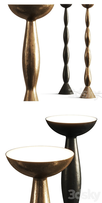 Haos Natural Bronze & Green Patina Floor Lamp