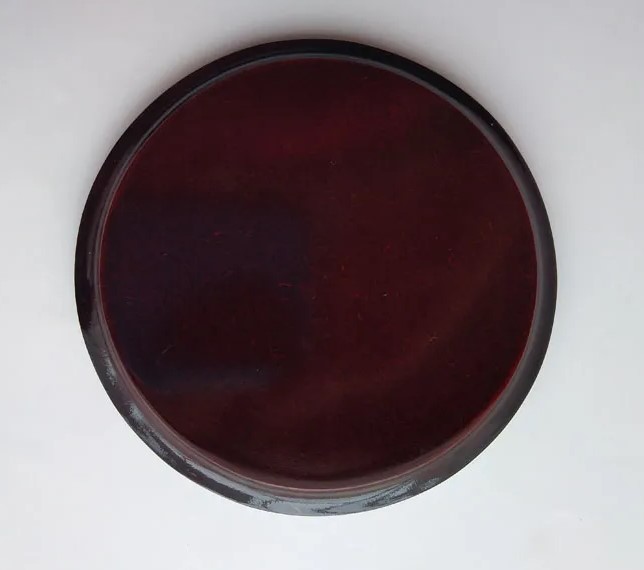 Tabla de madera 7.5cm redonda borde boselado lacada para adornos