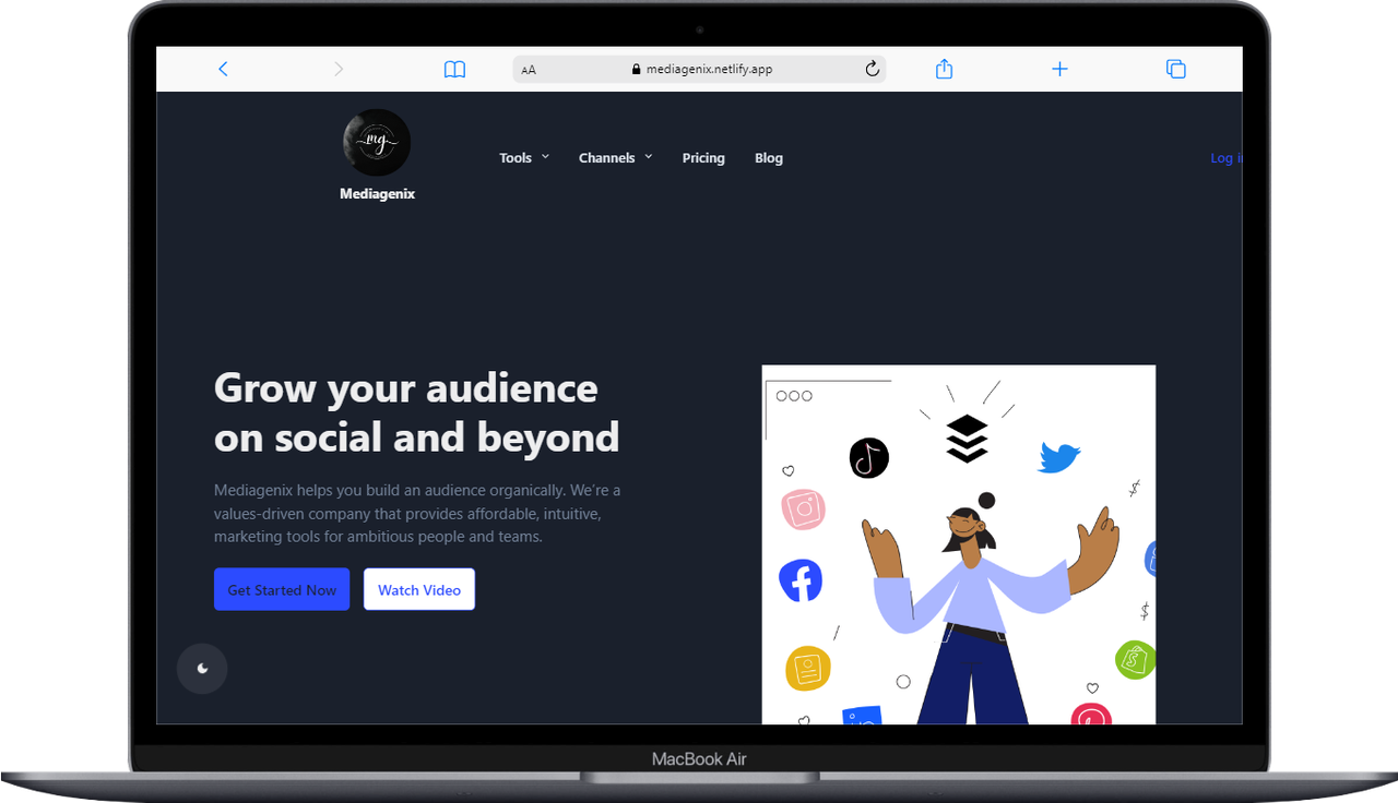 Mediagenix (Buffer.com Clone)