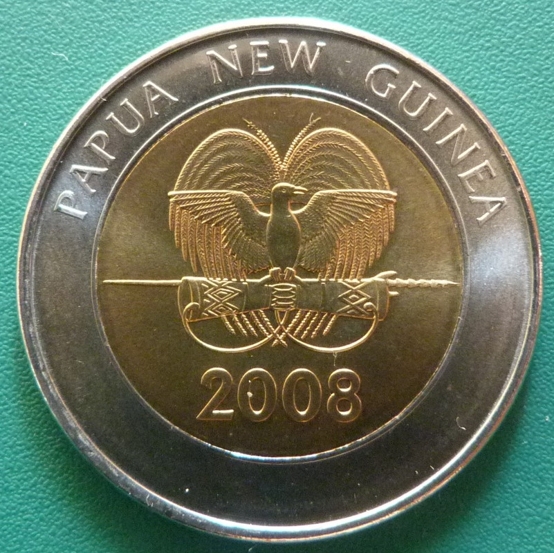 2 Kina. Papúa Nueva Guinea (2008) 35 Aniversario del Banco Central PNG-2-Kina-2008-35-Aniversario-Banco-Central-anv