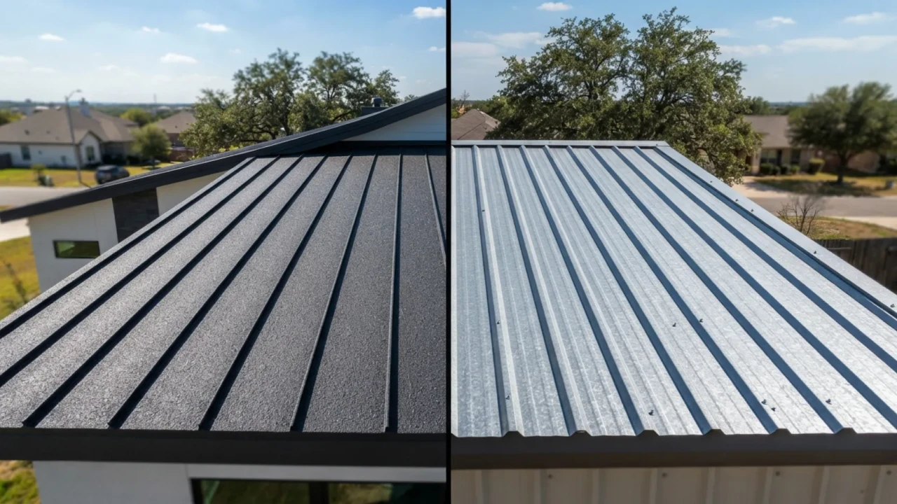 Metal roof panel types traction comparison San Antonio