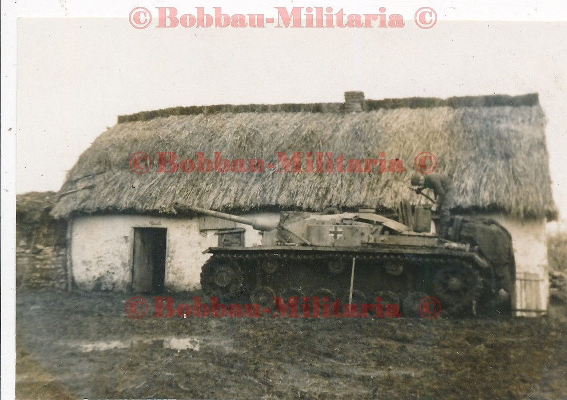 Foto Russland Nowomykolajiwka 1943 STUG Langrohr Sturmgeschütz Front