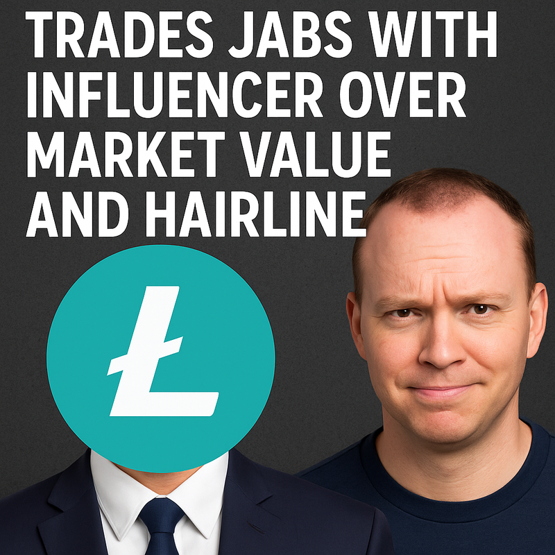 Litecoin trades jabs with influencer over market value and hairline.