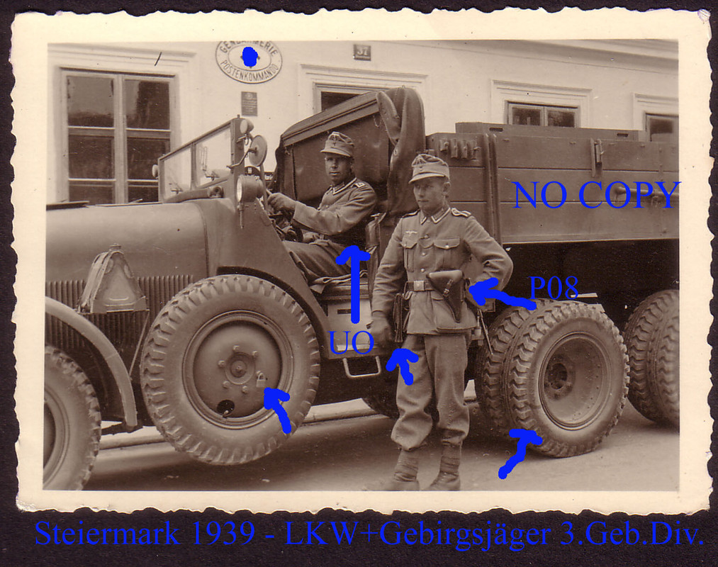 Gebirgsjäger mit interessanten LKW,Wehrmacht,Jäg