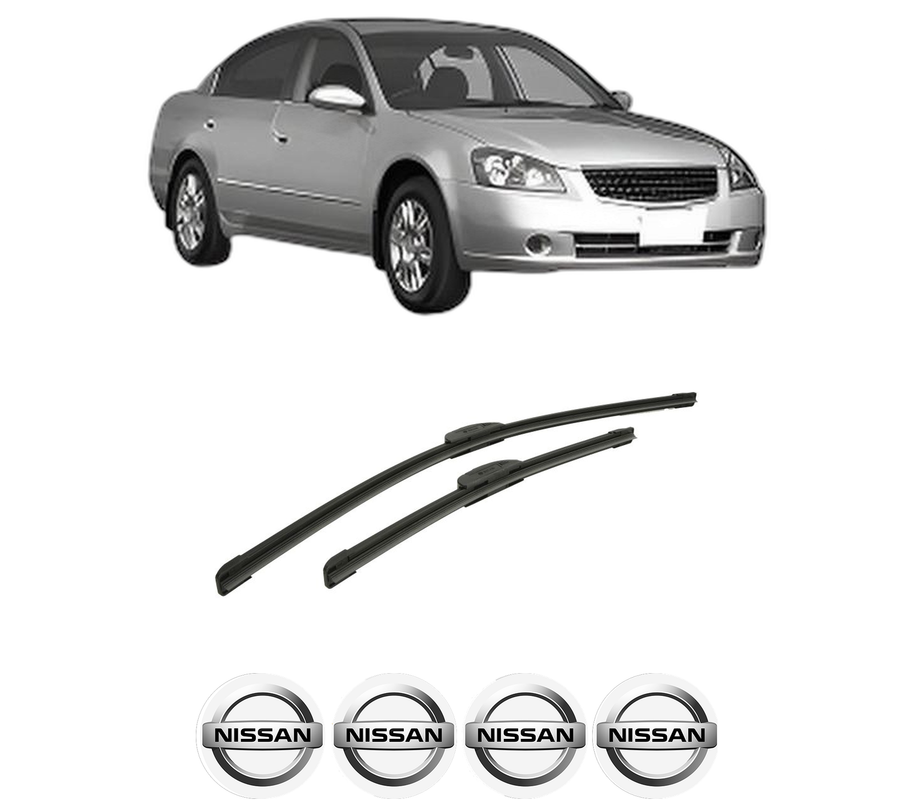 Set stergatoare auto NISSAN ALTIMA (L32) din 2006-2013, pentru parbriz auto, 2 bucati, Bosch Aerotwin Retrofit, din cauciuc siliconat rezistent, 4 Stickere Auto NISSAN