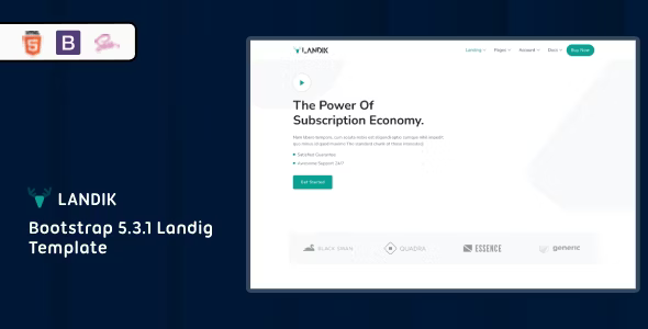 Landik – Saas & Software Landing Page Template HTML