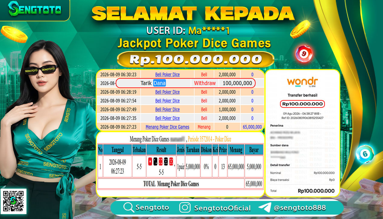 BUKTI PEMBAYARAN LIVEGAME POKER DICE