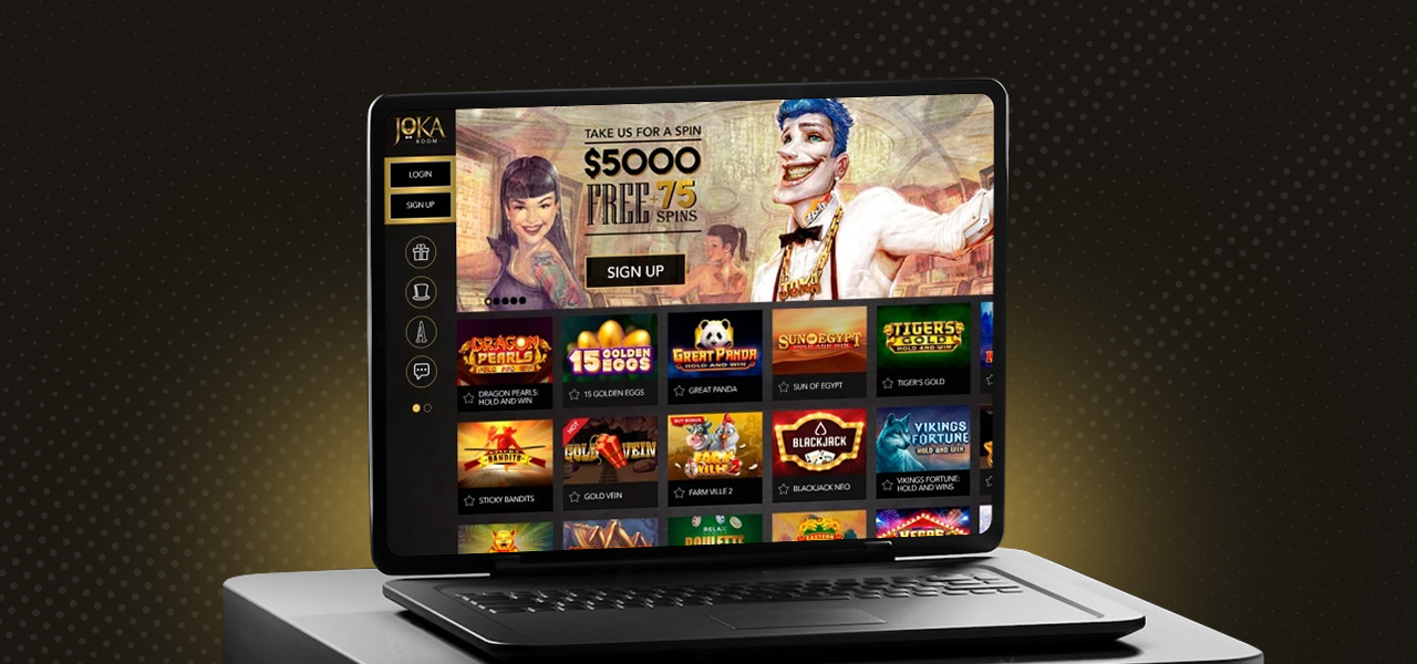 Screenshot of Jokaroom casino online interface showing game selection