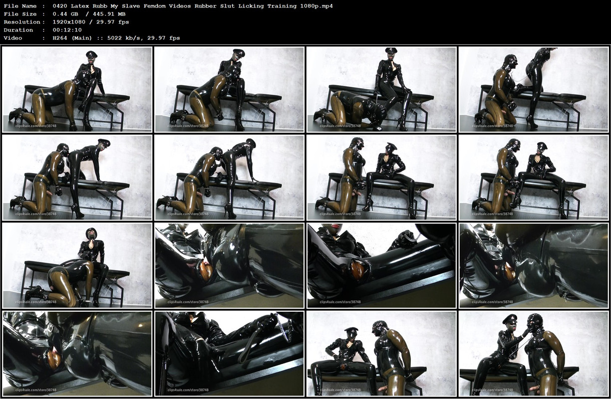 0420 Latex Rubb My Slave Femdom Videos Rubber Slut Licking Training 1080p.mp4