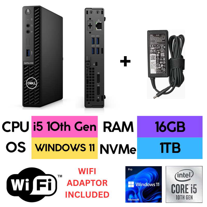 第10世代 i5 ミニPC DELL 3090 SSD&HDD Win11 Amazon.com: Dell OptiPlex 3090 Micro Home & Business Mini