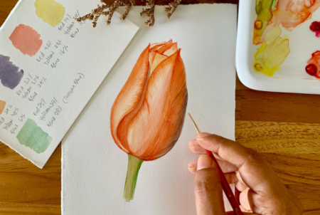 Watercolor Florals for Beginners: Exploring Depth, Color, and Details
