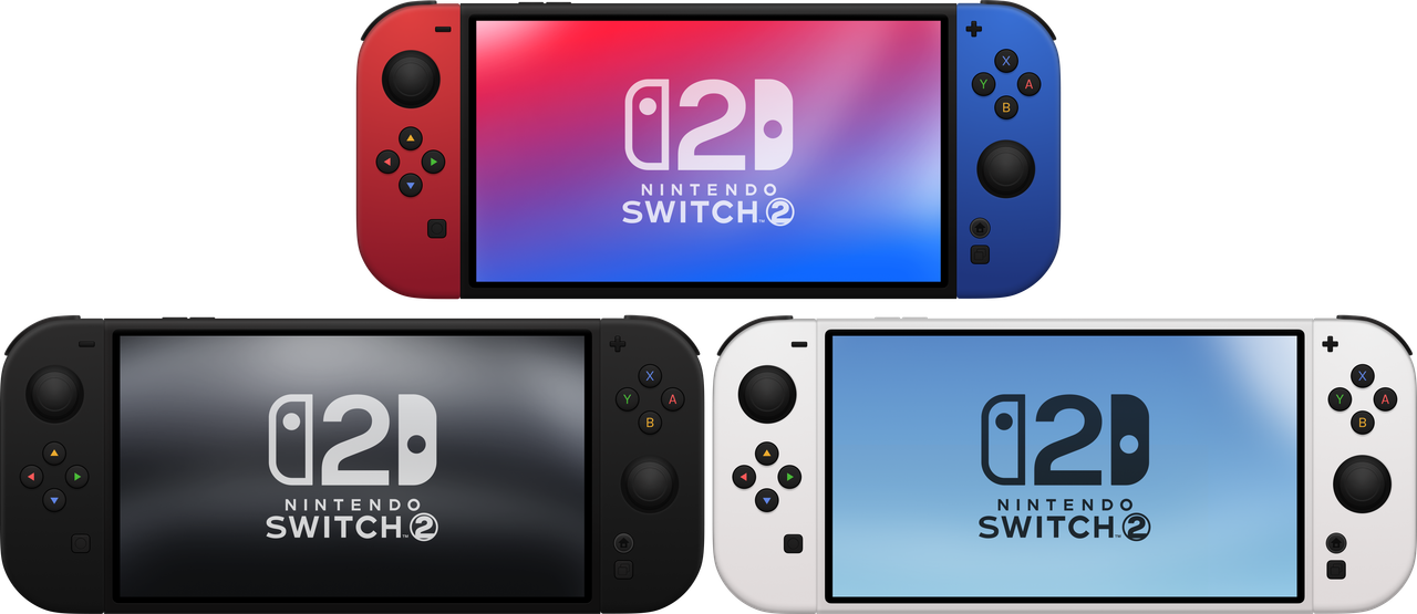 Nintendo Switch 2 Concept - Red Blue   Black   White