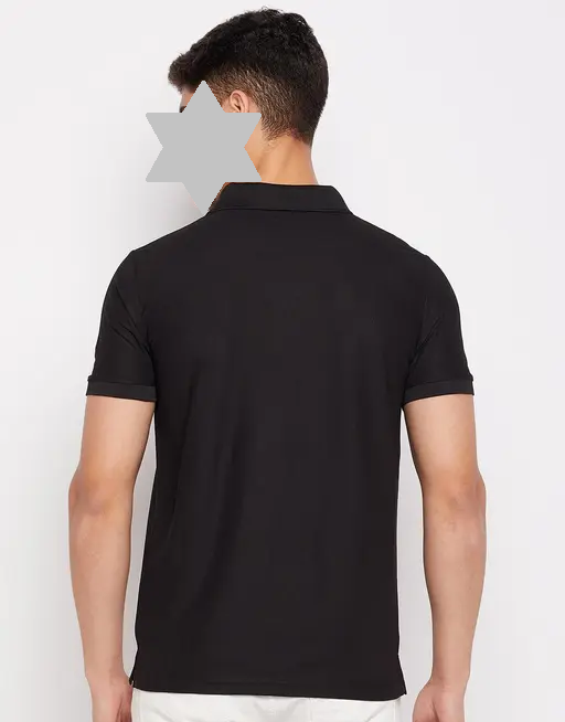 RISS Men's Cotton Half Sleeves Solid Polo T-shirt Color 9 (R306)