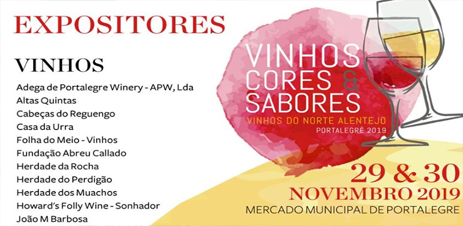 PORTALEGRE: FEIRA VINHOS CORES & SABORES ENTRE 29 E 30 DE NOVEMBRO