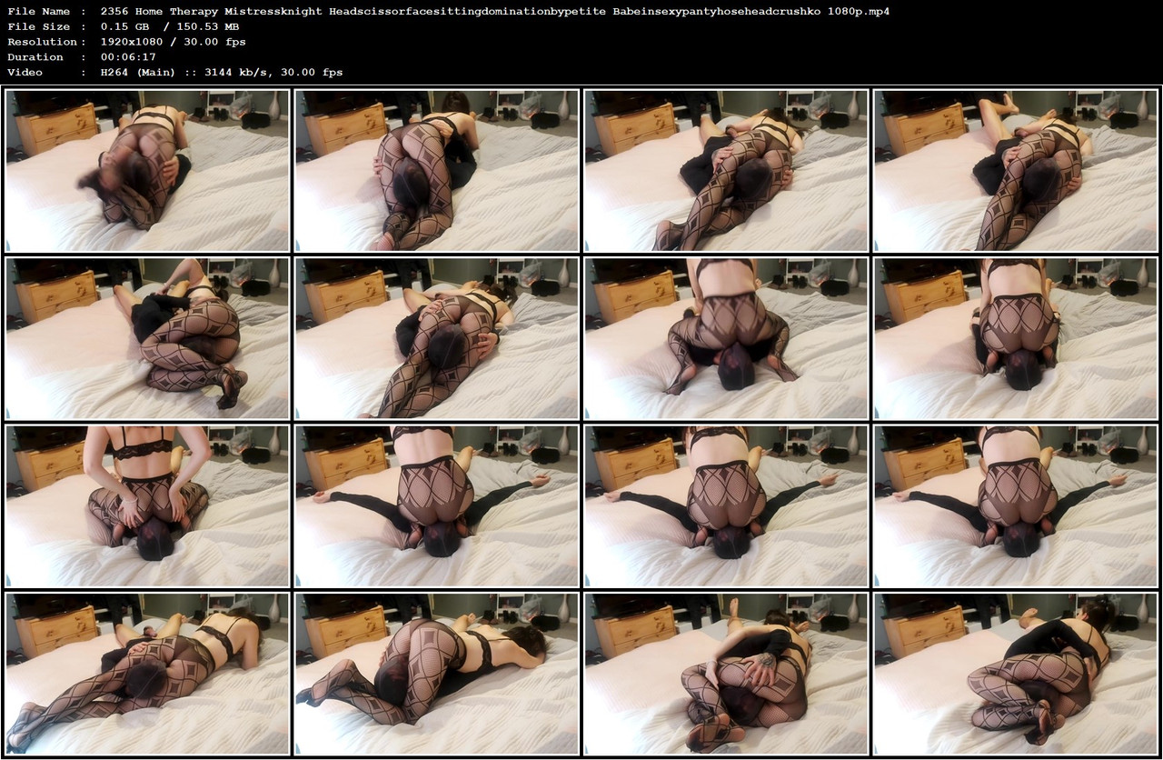 2356 Home Therapy Mistressknight Headscissorfacesittingdominationbypetite Babeinsexypantyhoseheadcru