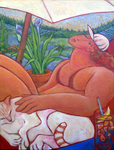 3-Woman-and-Cat-Under-Umbrel