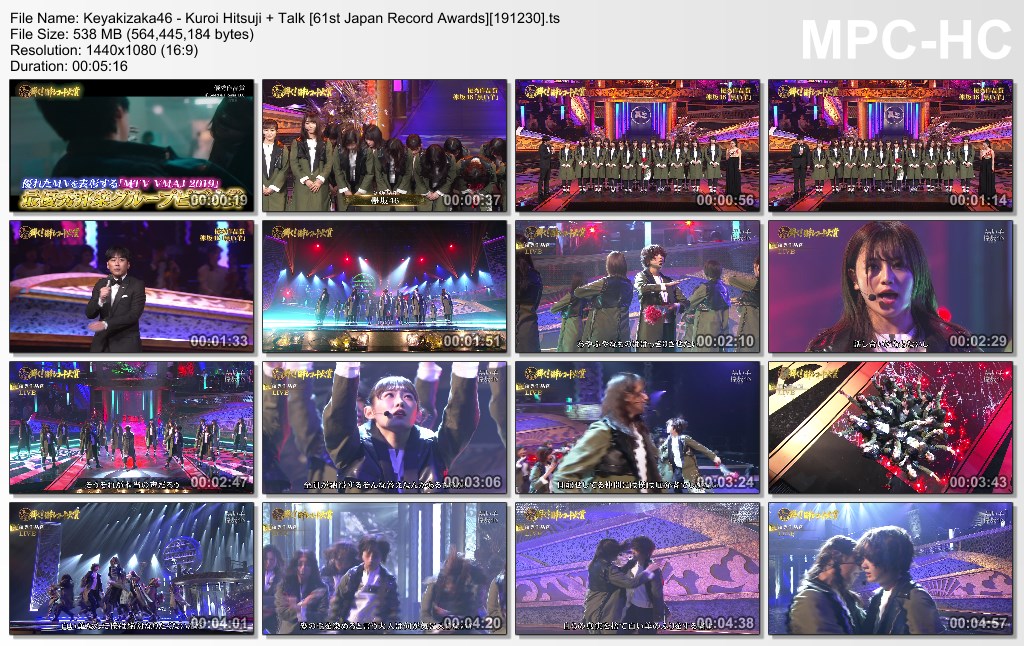 Keyakizaka46 - Kuroi Hitsuji   Talk [61st Japan Record Awards][1