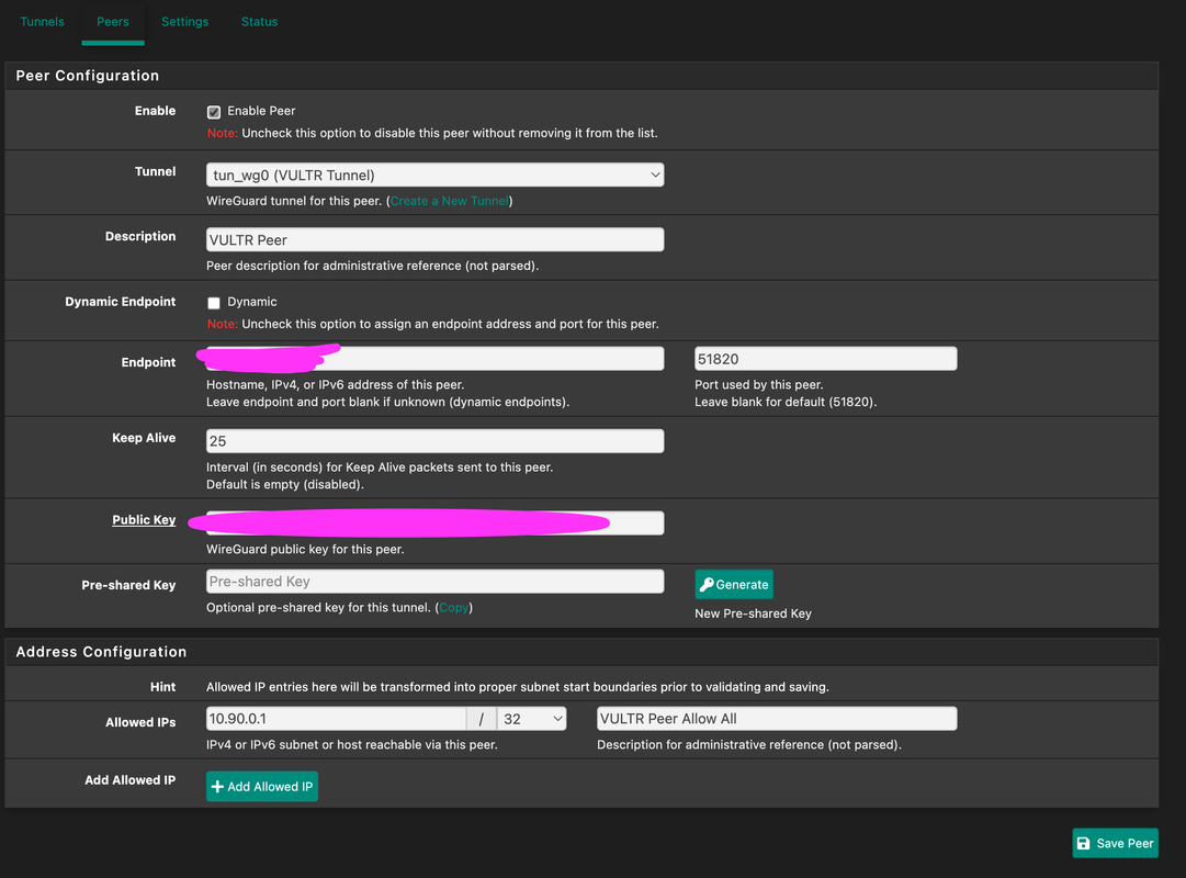 wireguard peer