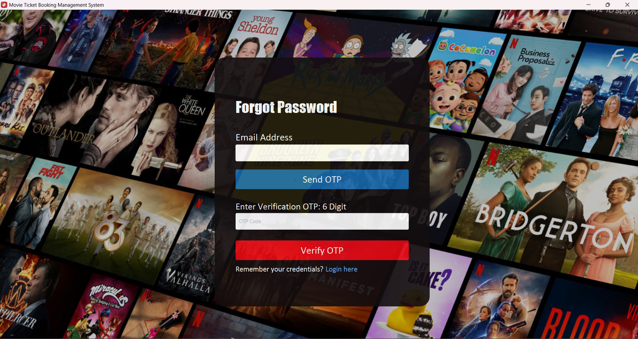 Forgot Password Screen