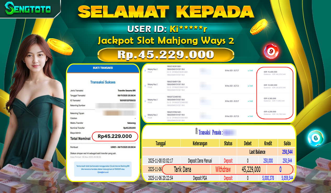 BUKTI PEMBAYARAN SLOT MAHJONG WAYS 2