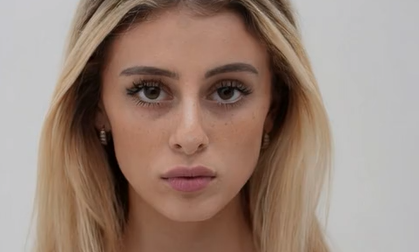 Fully Naked Girl Showing Off Her Perfect Big Tits and Hard Nipples