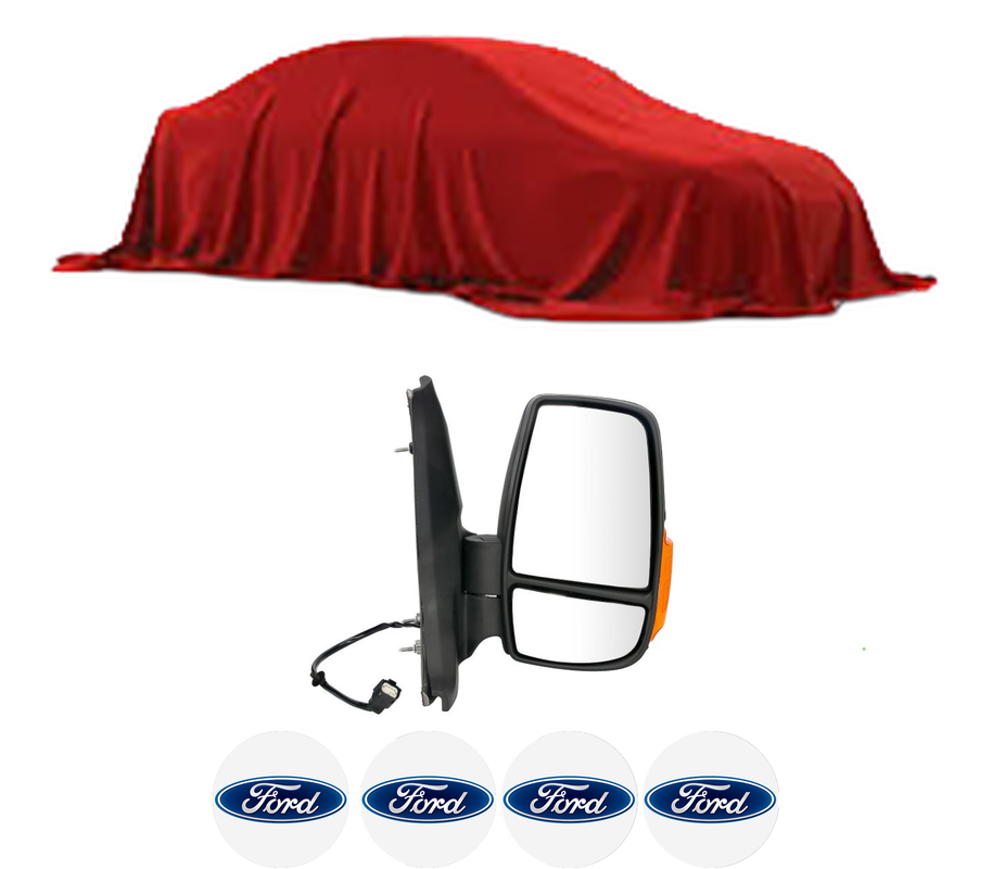 Oglinda Completa Dreapta FORD TRANSIT IV din 1986-2018, auto, Reglaj Electric, 4 stickere auto cu FORD