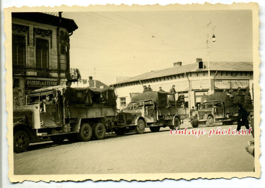 WK2 Ostfront Rumänien LKW Kolonne Panzergruppe K
