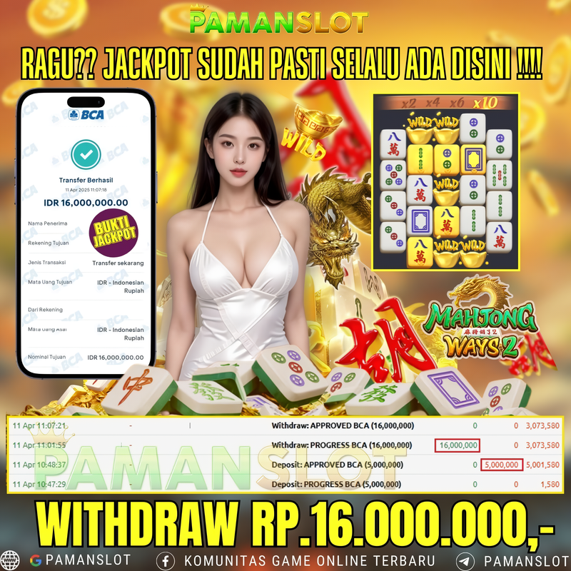 PAMANSLOT JACKPOT MAHJONG WAYS 2 Rp 16.000.000 - LUNAS