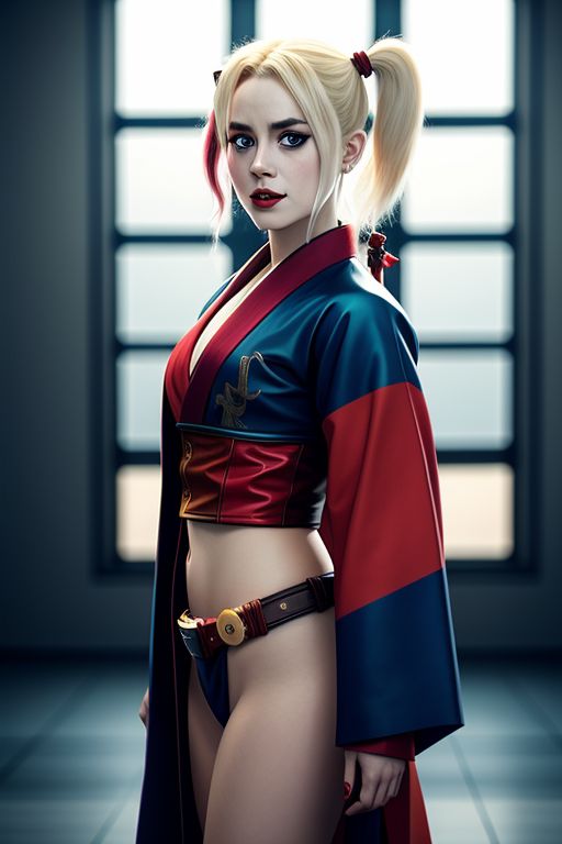 Harley-Quinn-wearing-a-kimono-15