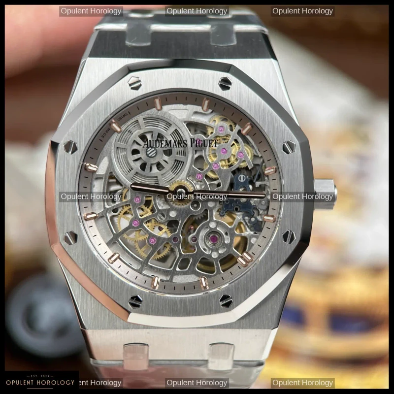 Audemars Piguet Royal Oak Jumbo Extra-Thin Openworked 16204 Stainless Steel Skeleton 39mm