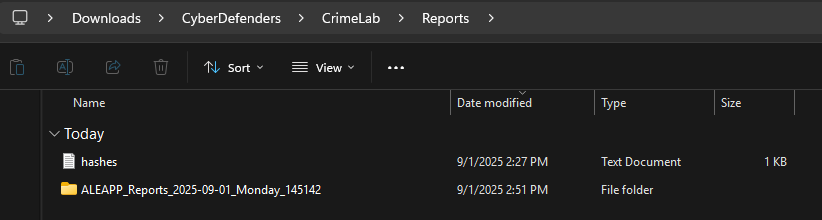 Step 1.1 Screenshot